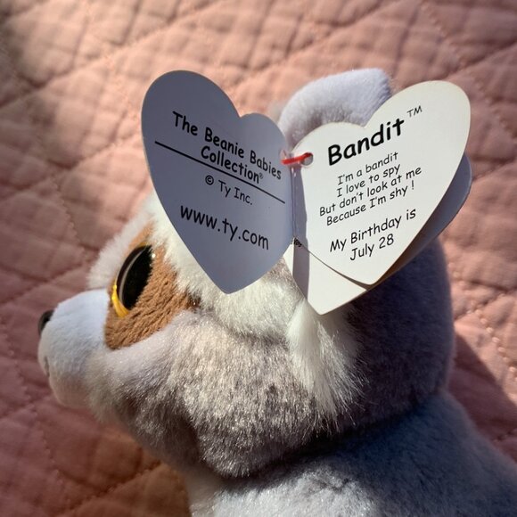 TY Beanie Baby - BANDIT the Raccoon (6 Inch) NEW - Picture 7 of 8
